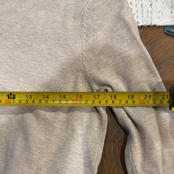 Style & Co. Beige Lace Trim Long Sleeve Top - Picture 5 of 10